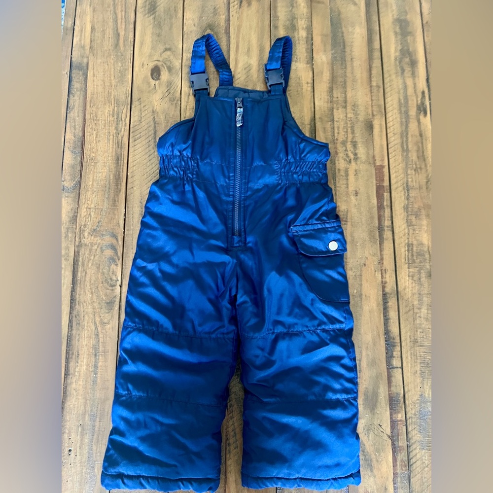 Kids Blue Snow Bib Overalls, 2T